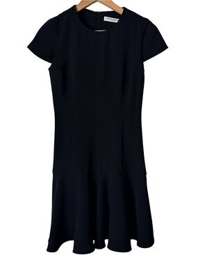 Amanda Uprichard black midi cocktail fitted & flare dress, P, XS